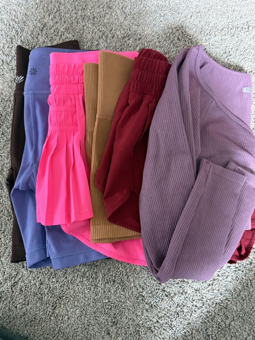 Forever 21 Women's Athletic Shorts Lot in Pink, Maroon, Brown